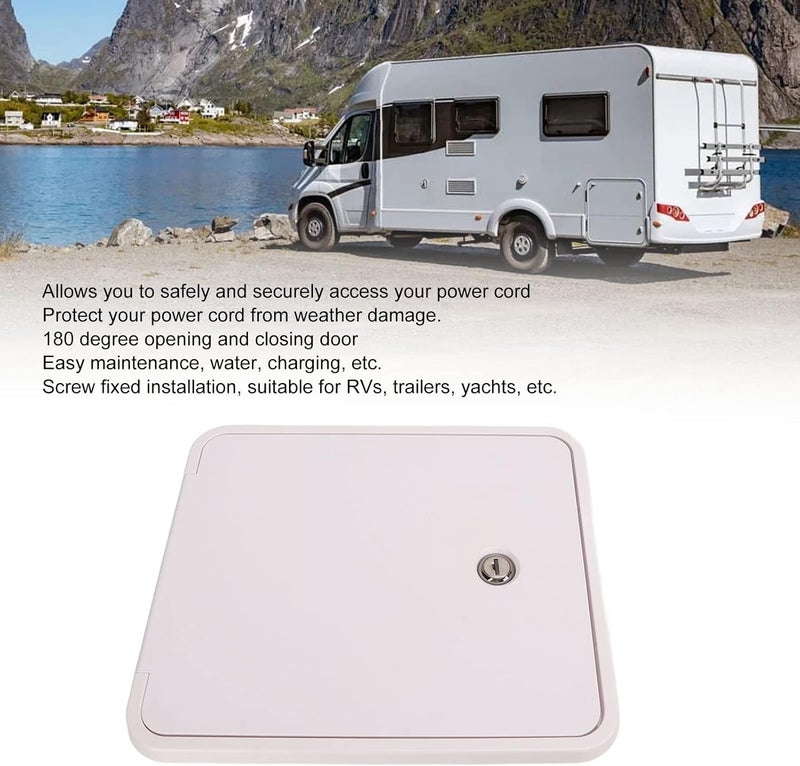 ANGGREK Power Cable Hatch, Rainproof Anti Thickened Electrical Access Door Hatch for RV Boat Trailer - Image 4